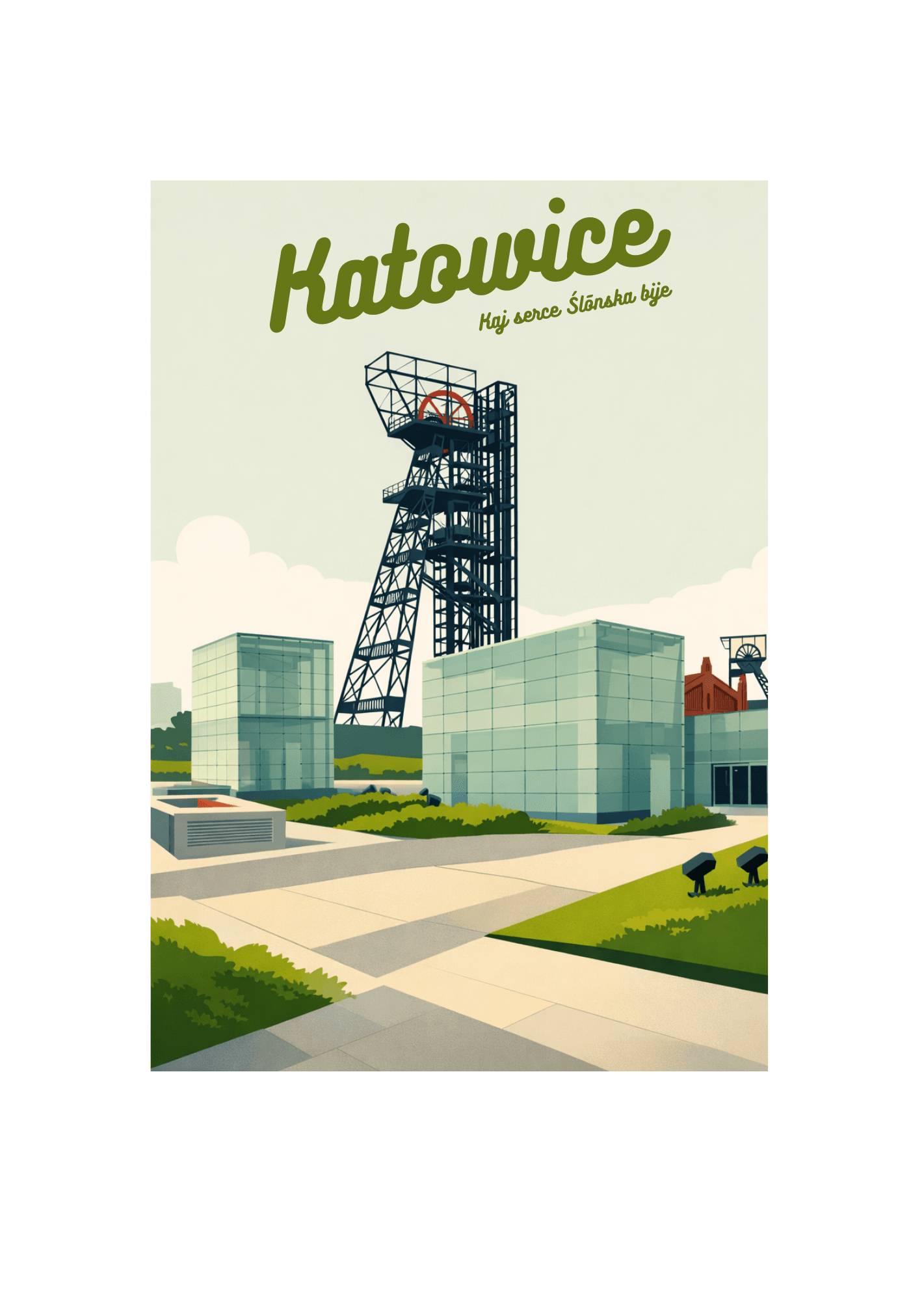 Pocztówka Katowice – Kaj serce Ślōnska bije
