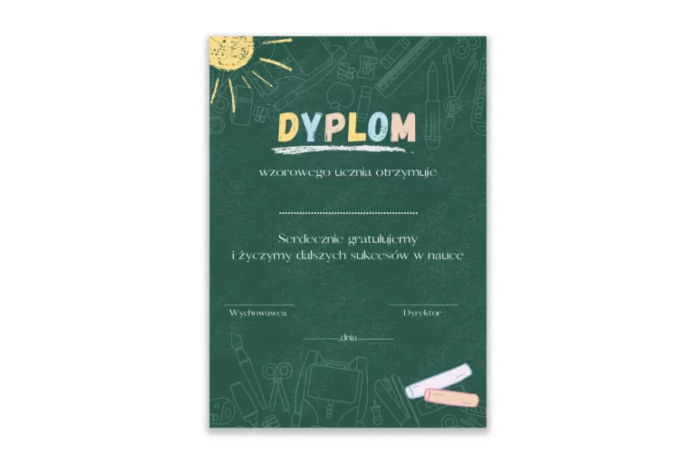 Gdzie wydrukować dyplomy szkolne w Katowicach? 1 dyplom czytelnika 4 Drukarnia INK PRINT Katowice